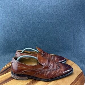 Oliver Sweeney Scilla Brown Leather Wingtip Loafers Mens 9 Made in Italy